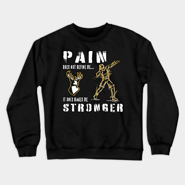 Pain Makes me Stronger - Shot Put Crewneck Sweatshirt by Jr Highlander Track Club